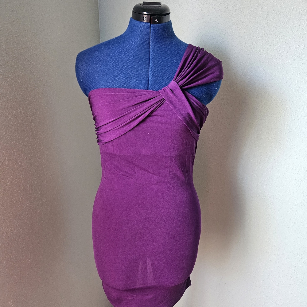 The Limited One-Shoulder Dress in Rich Purple